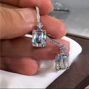 Clear crystals Sachin Silver Metal earrings